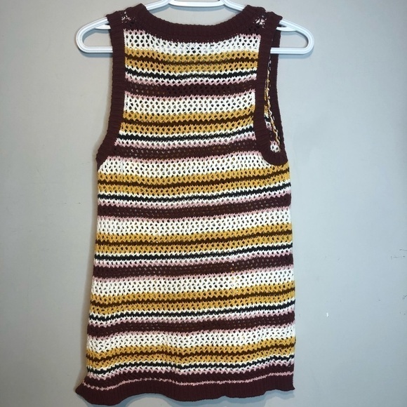 Anthropologie Sanctuary Crochet Sleeveless Striped Top, size XS - Picture 6 of 11